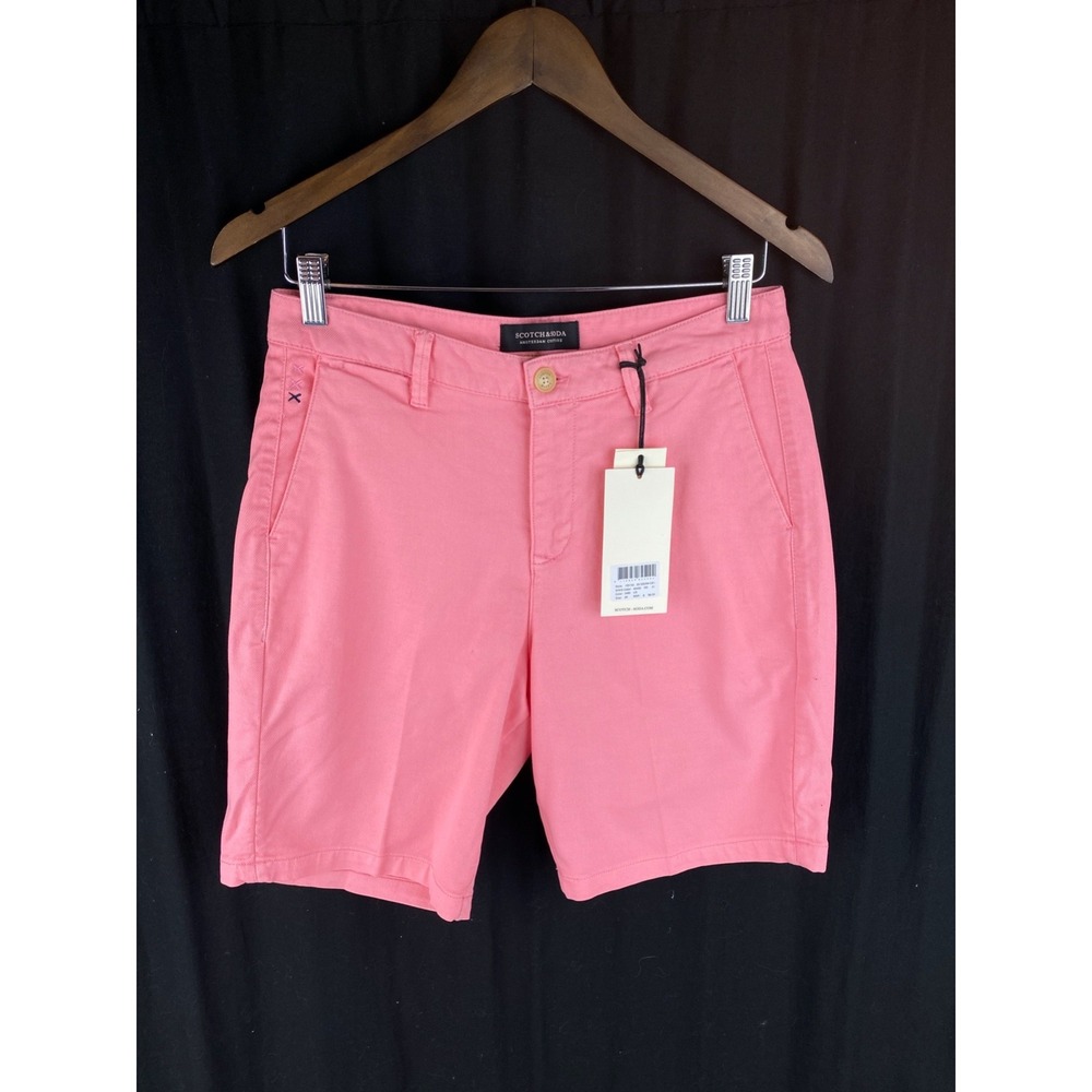 Scotch and Soda Mens 28 Herron Chino Garment Dyed Casual Shorts 155100 Stretch